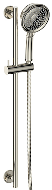 Vogt Zehn Sliding Shower Bar with Hand Shower - Polished Nickel