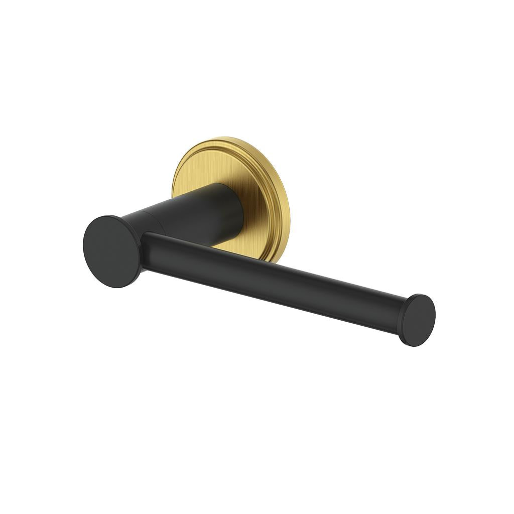 Vogt Zehn Toilet Paper Holder - Brushed Gold/Matte Black