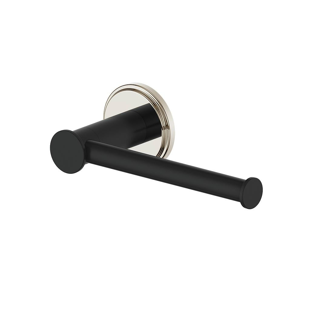 Vogt Zehn Toilet Paper Holder - Polished Nickel/Matte Black