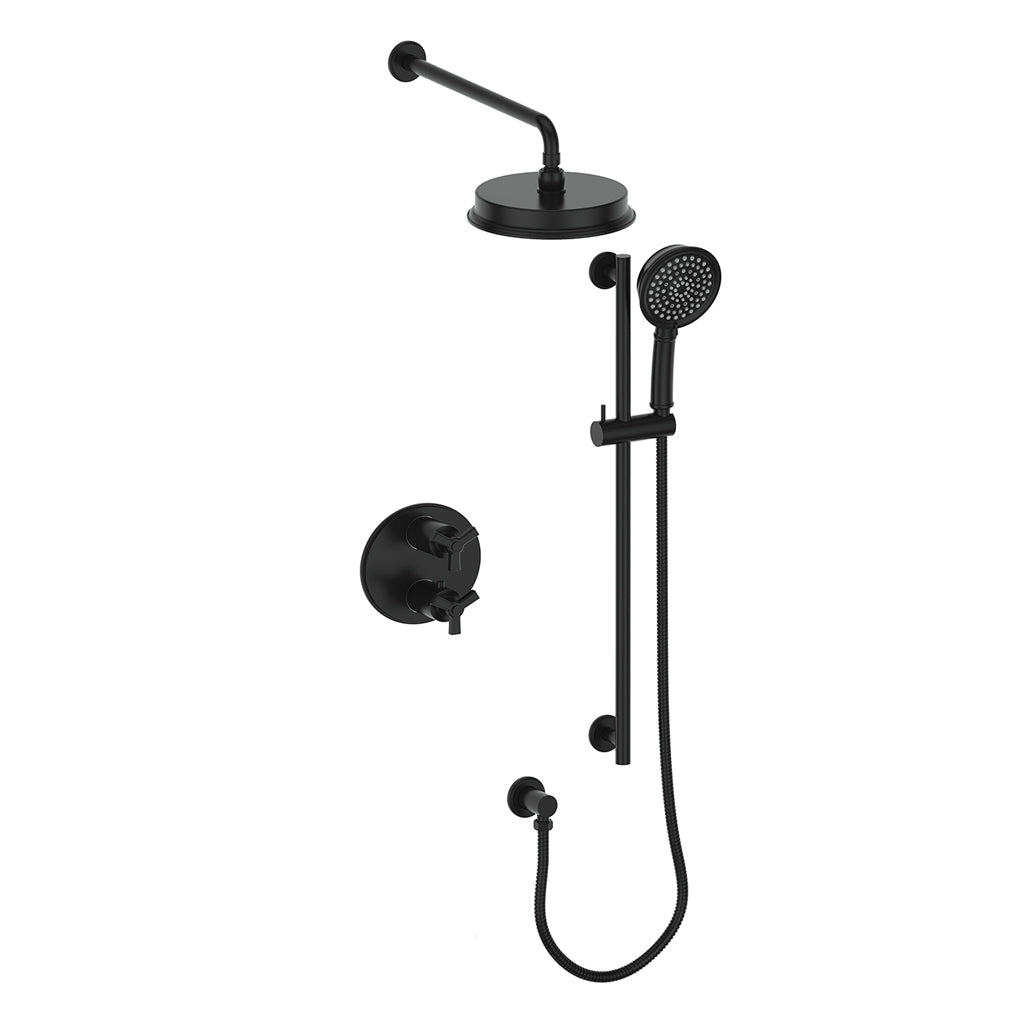 Vogt Zehn Trim for 2-Way TH Shower Kit - 3-Spoke Handle (Z3) / Matte Black