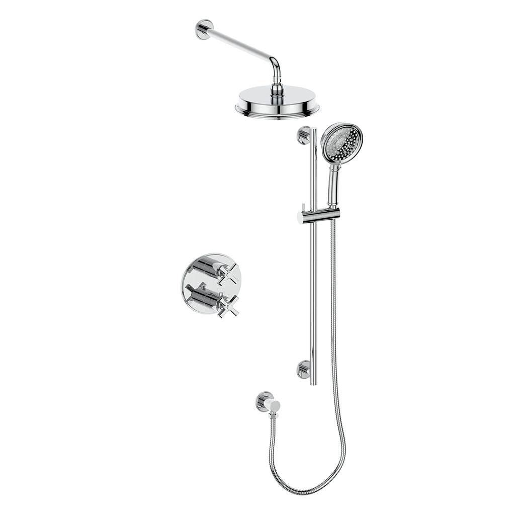Vogt Zehn Trim for 2-Way TH Shower Kit - 4-Spoke Handle (Z4) / Chrome