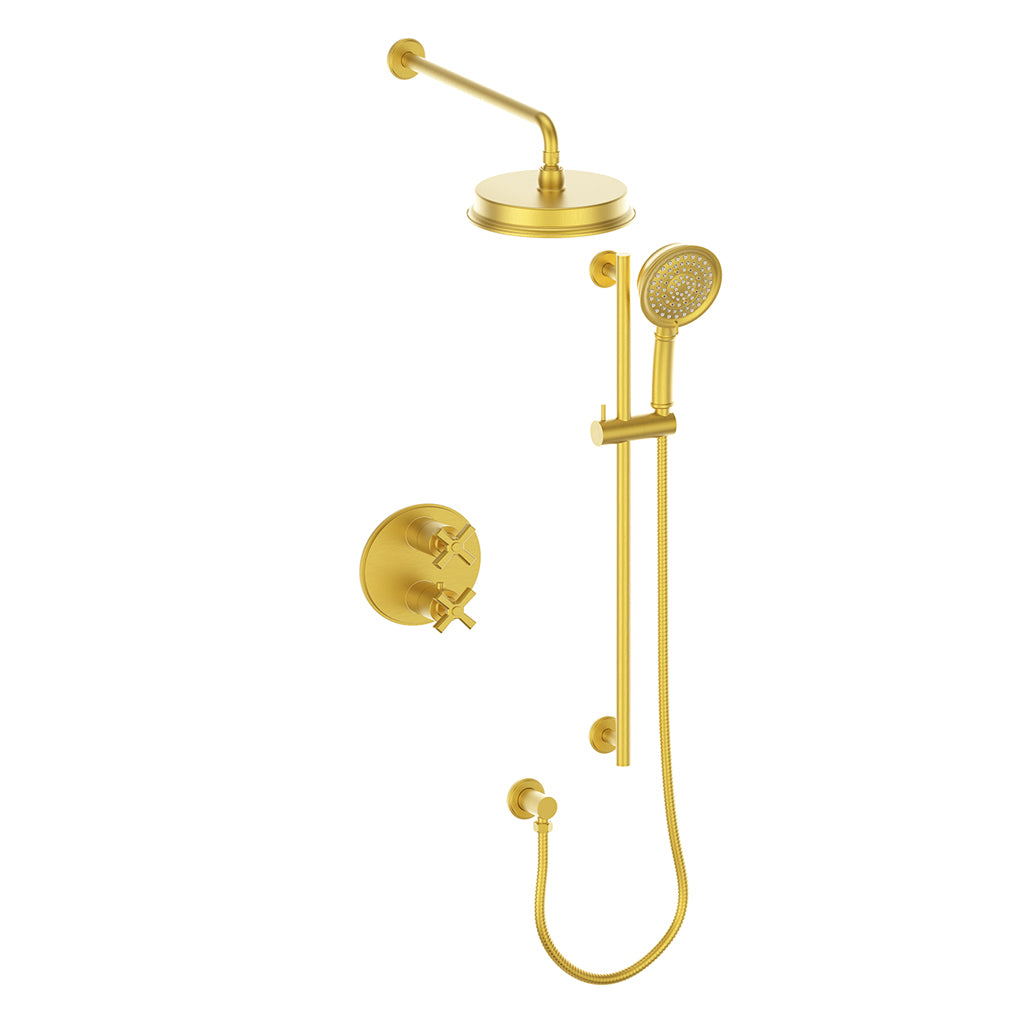 Vogt Zehn Trim for 2-Way TH Shower Kit - 4-Spoke Handle (Z4) / Brushed Gold