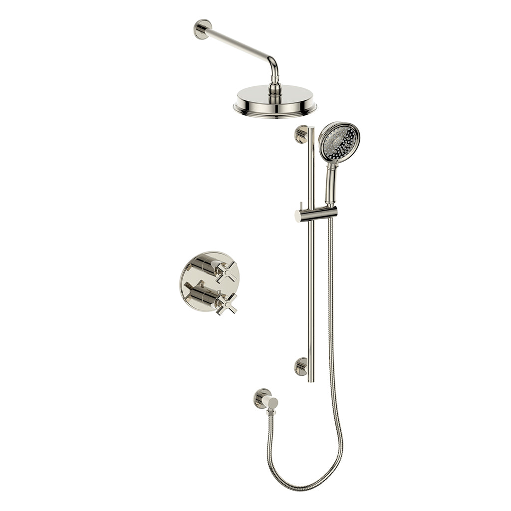 Vogt Zehn Trim for 2-Way TH Shower Kit - 4-Spoke Handle (Z4) / Polished Nickel