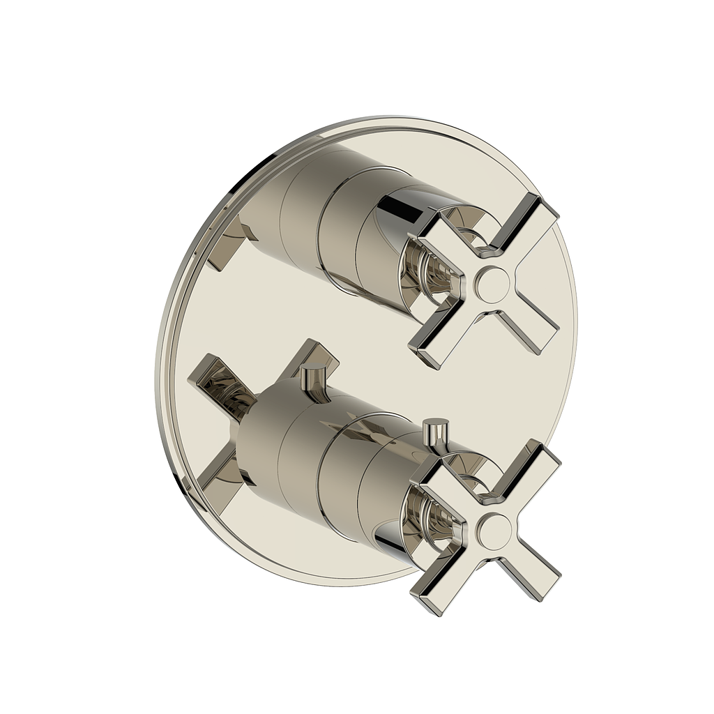 Vogt Zehn Trim for 2-Way TH Valve - 4-Spoke Handle (Z4) / Polished Nickel