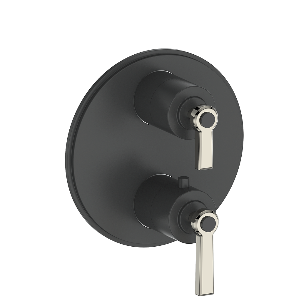 Vogt Zehn Trim for 2-Way TH Valve - Lever Handle (Z1) / Polished Nickel/Matte Black
