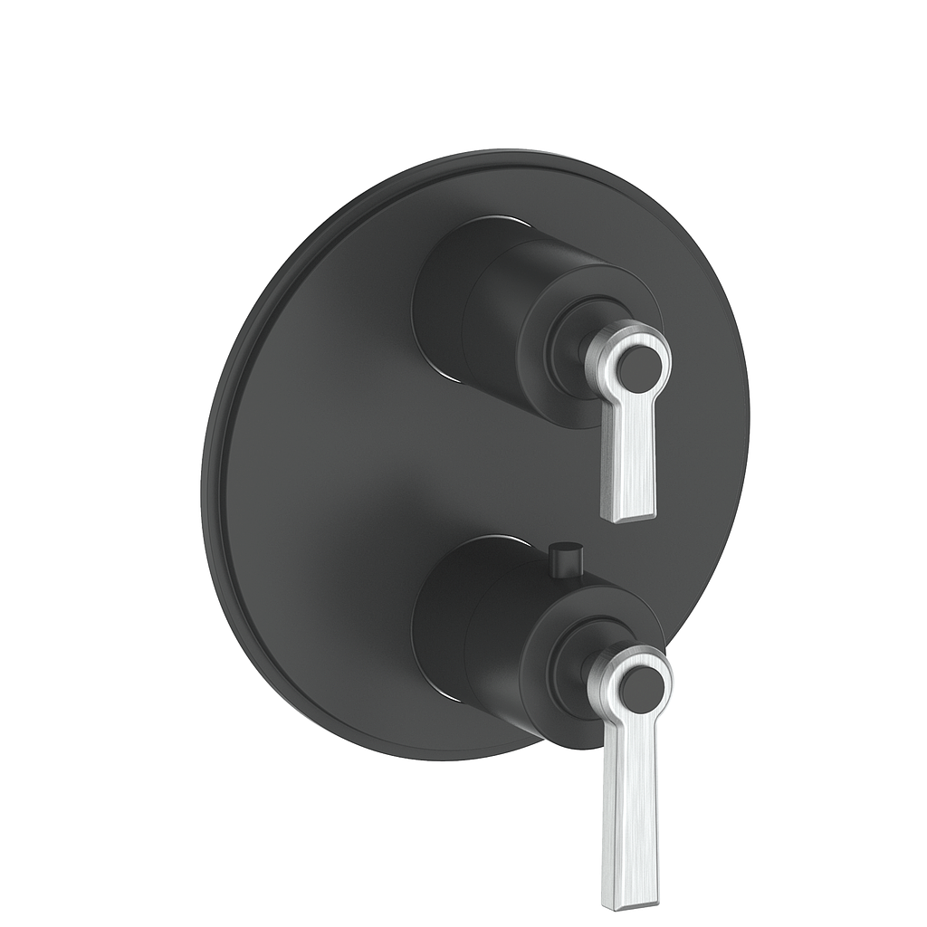 Vogt Zehn Trim for 2-Way TH Valve - Lever Handle (Z1) / Stainless Steel/Matte Black