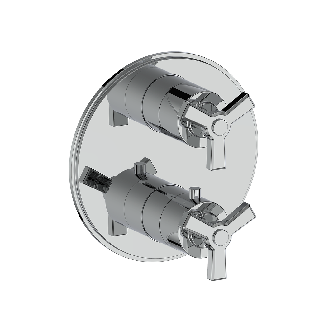 Vogt Zehn Trim for 2-Way TH Valve - 3-Spoke Handle (Z3) / Chrome