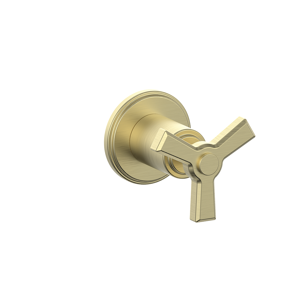 Vogt Zehn Trim for 3/4" 2-Way Diverter - 3-Spoke Handle (Z3) / Brushed Gold