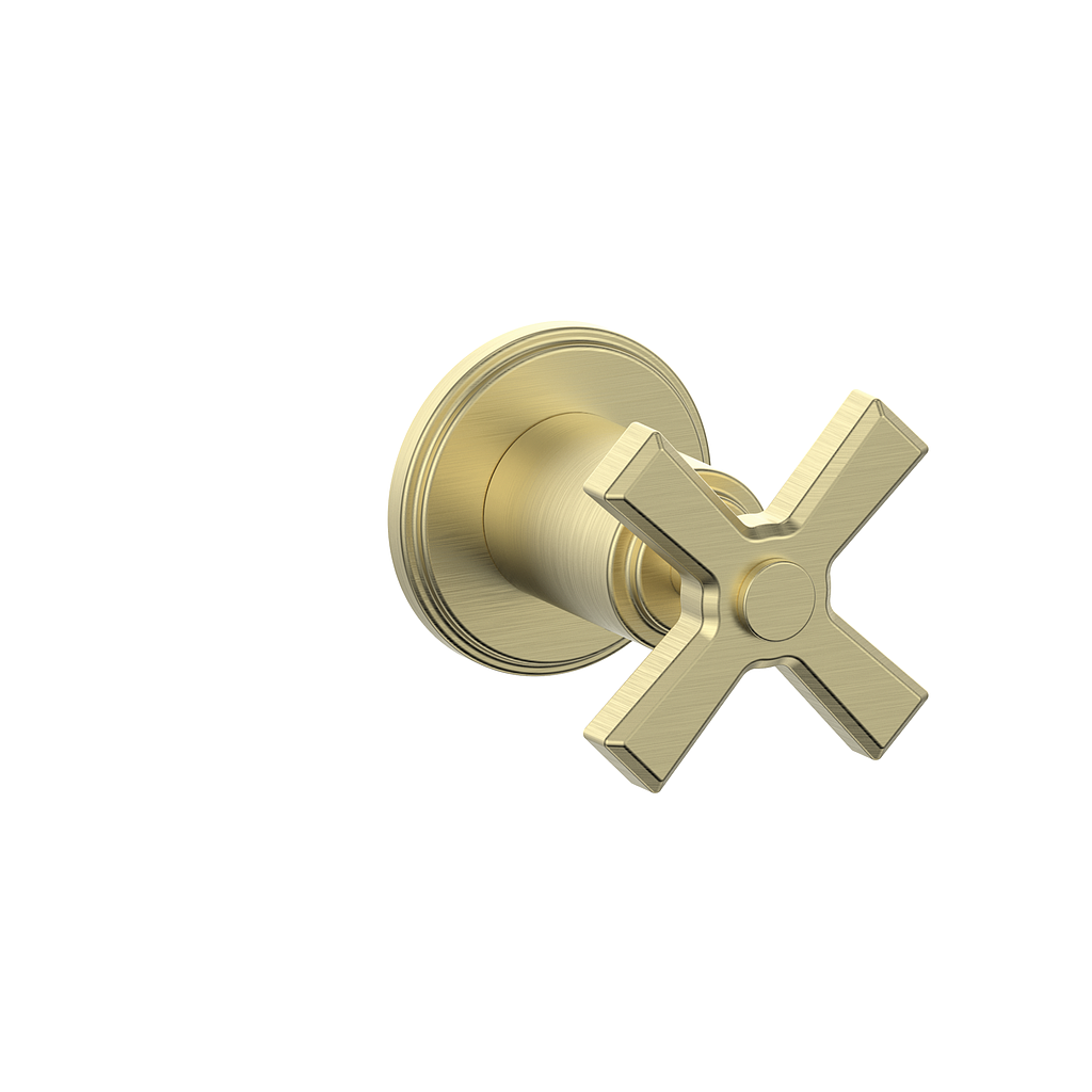 Vogt Zehn Trim for 3/4" 2-Way Diverter - 4-Spoke Handle (Z4) / Brushed Gold