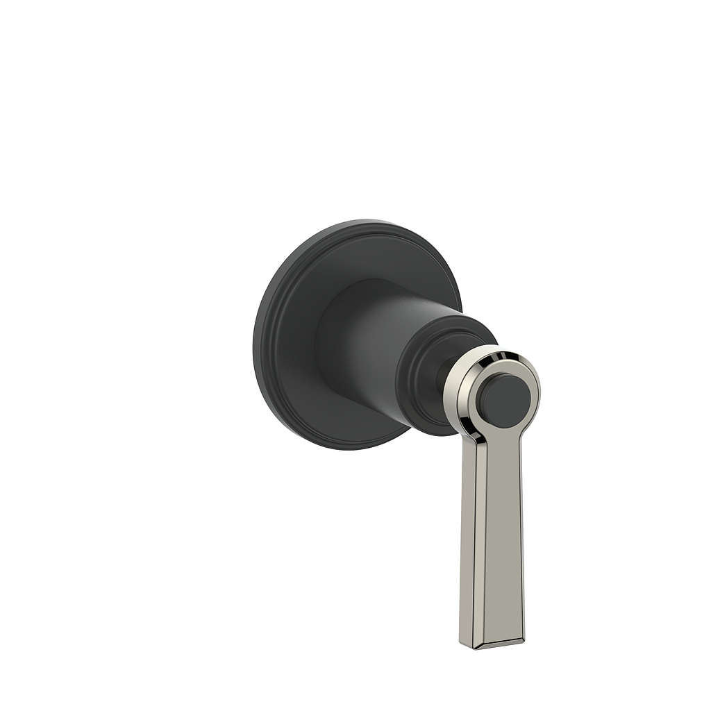 Vogt Zehn Trim for 3/4" 2-Way Diverter - Lever Handle (Z1) / Polished Nickel/Matte Black
