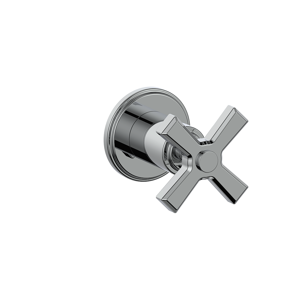 Vogt Zehn Trim for 3/4" 3-Way Diverter - 4-Spoke Handle (Z4) / Chrome