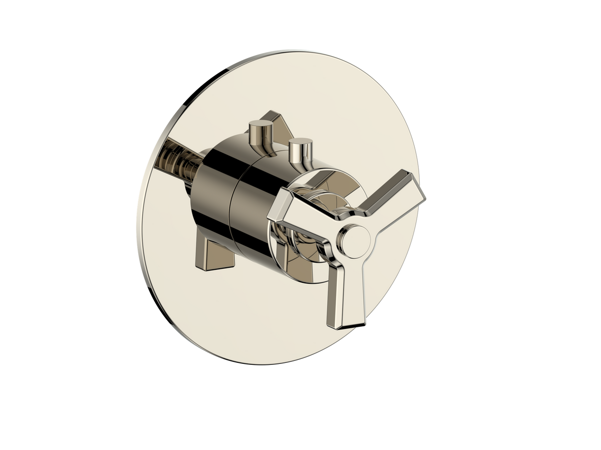 Vogt Zehn Trim for 3/4" High-Flow TH Valve - 3-Spoke Handle (Z3) / Polished Nickel