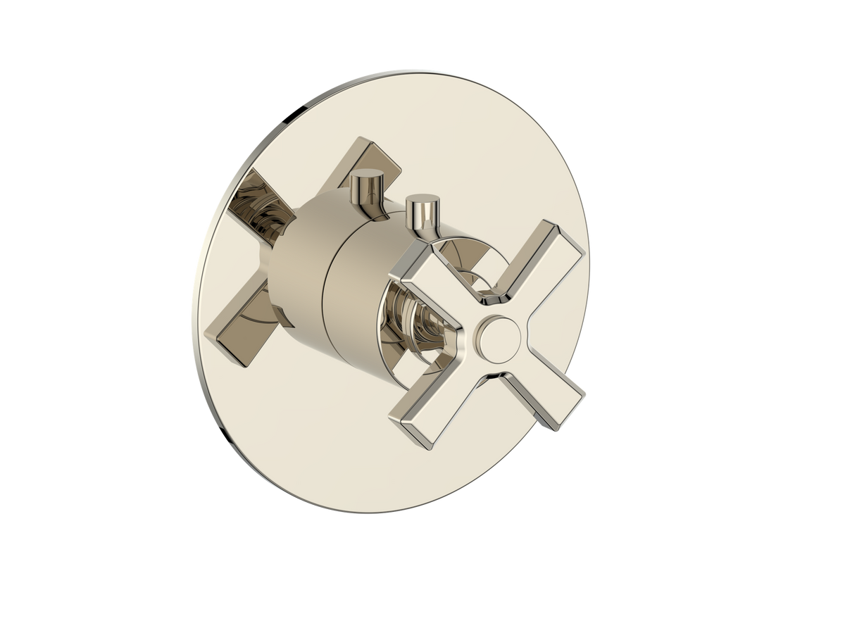 Vogt Zehn Trim for 3/4" High-Flow TH Valve - 4-Spoke Handle (Z4) / Polished Nickel