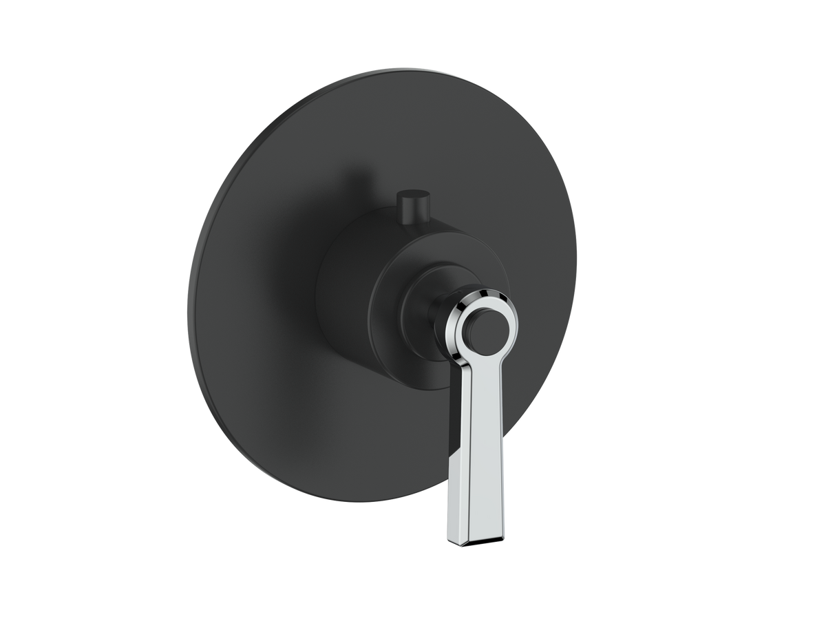 Vogt Zehn Trim for 3/4" High-Flow TH Valve - Lever Handle (Z1) / Chrome/Matte Black