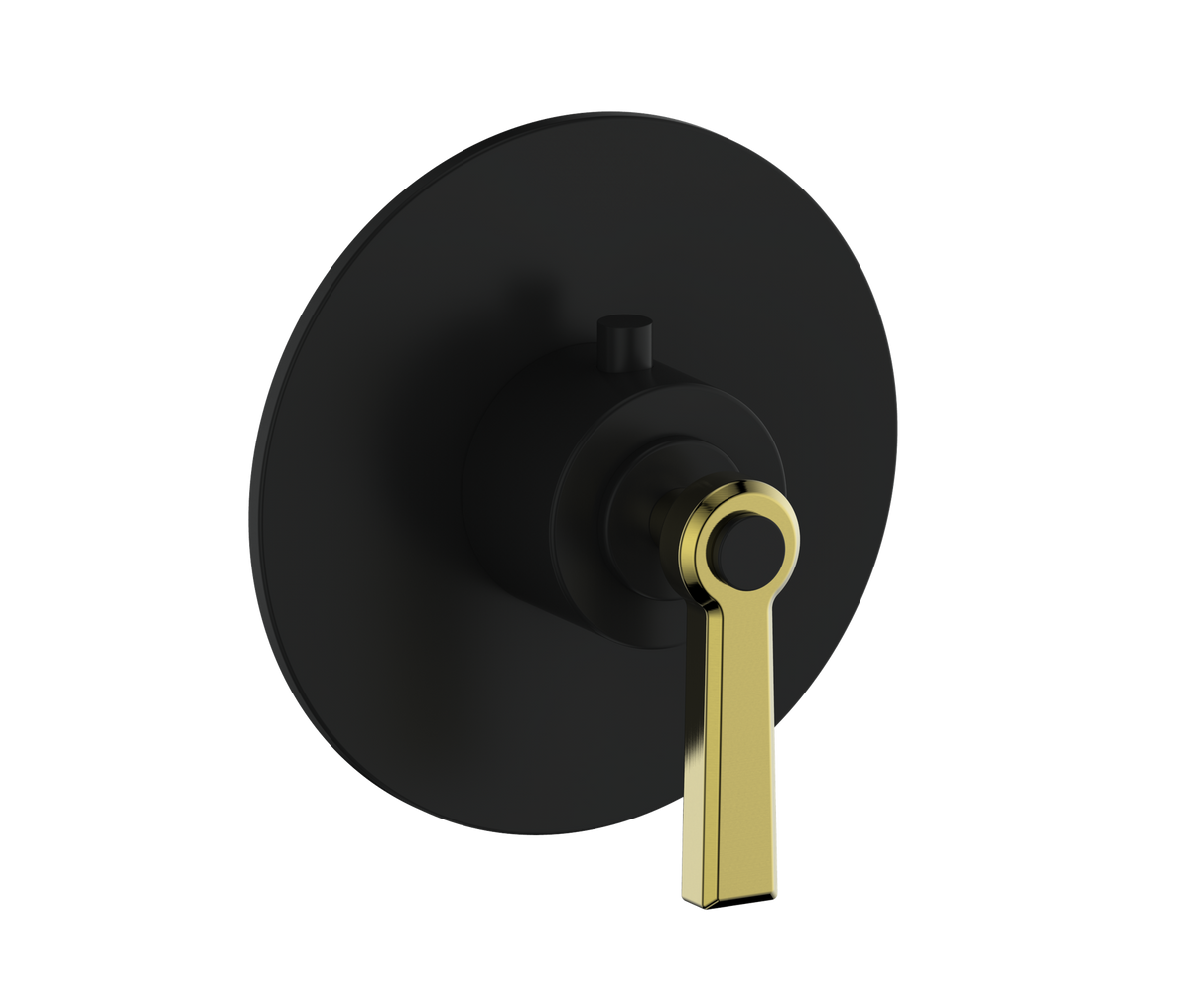 Vogt Zehn Trim for 3/4" High-Flow TH Valve - Lever Handle (Z1) / Brushed Gold/Matte Black