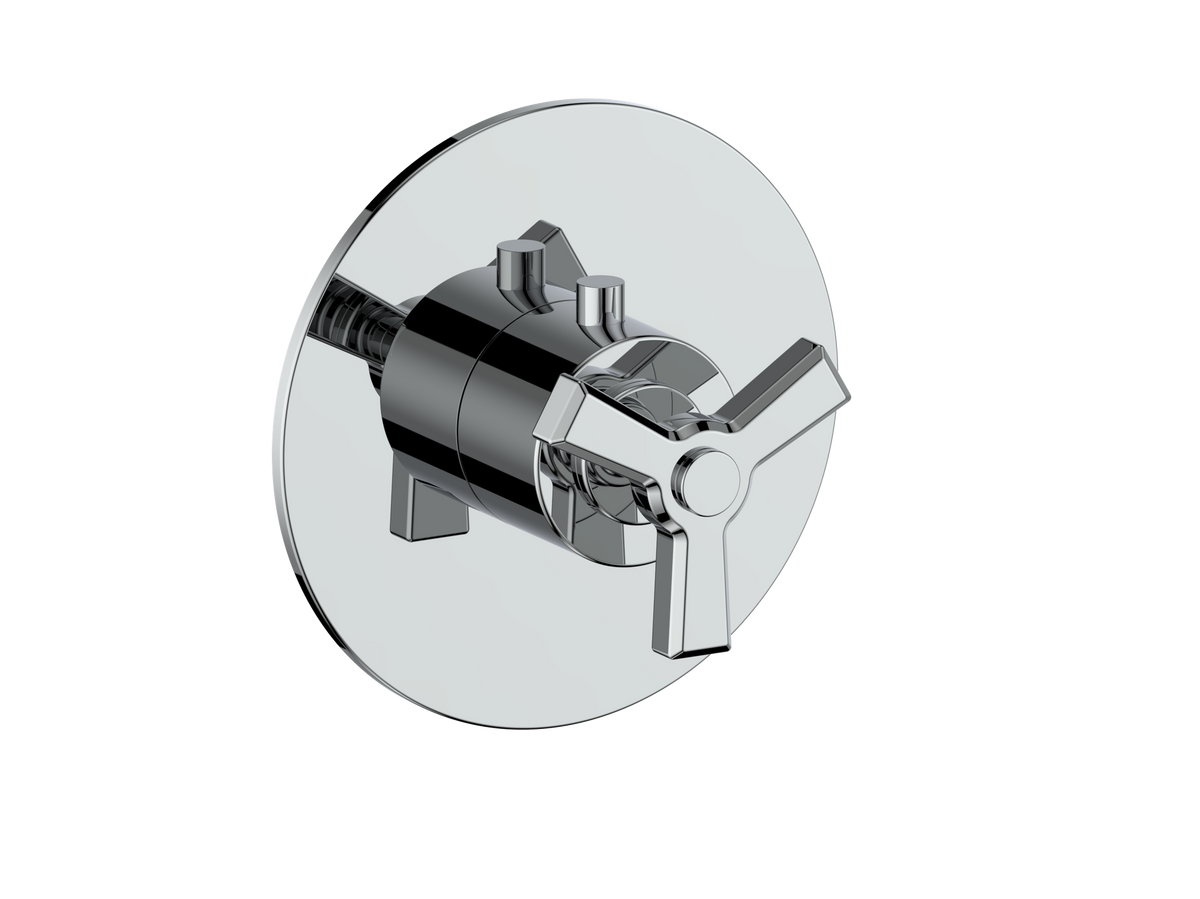 Vogt Zehn Trim for 3/4" High-Flow TH Valve - 3-Spoke Handle (Z3) / Chrome