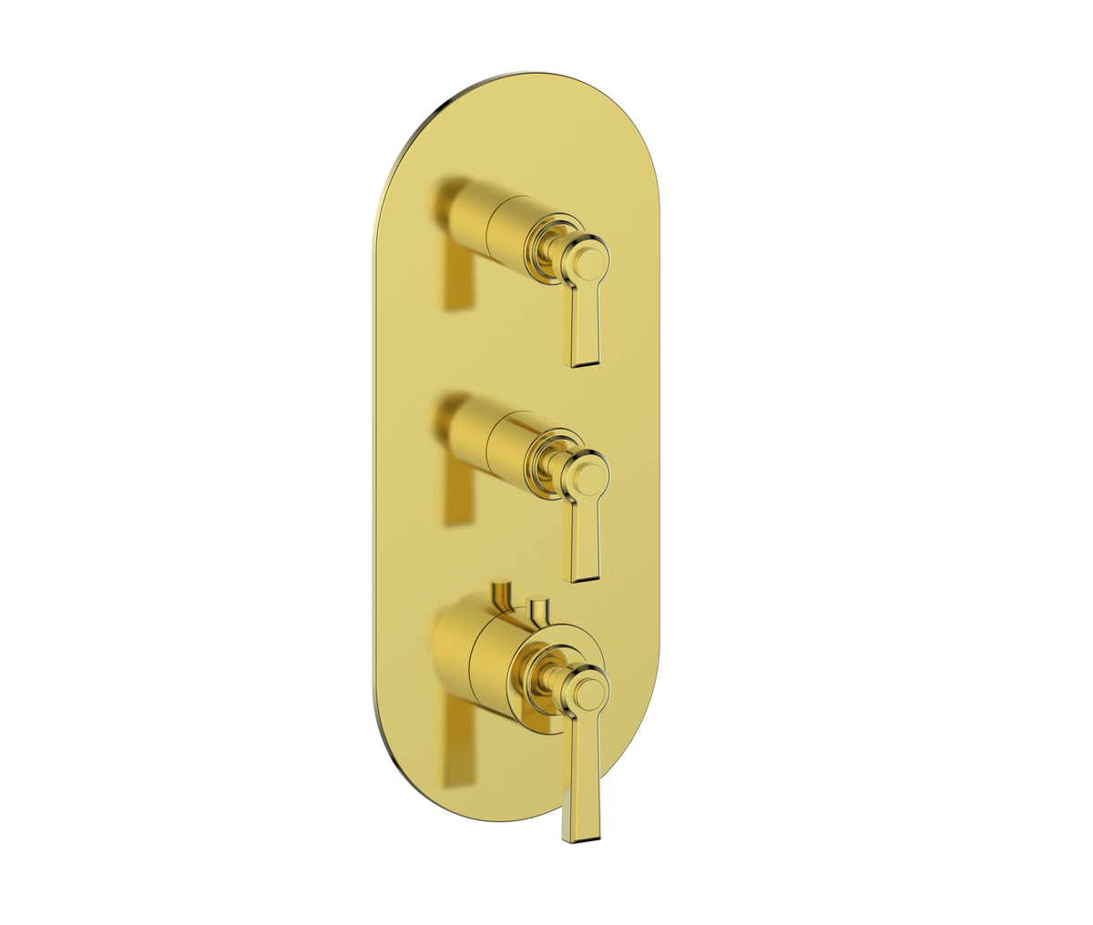 Vogt Zehn Trim for 3/4" High-Flow TH Valve with 2 Stops - Lever Handle (Z1) / Brushed Gold
