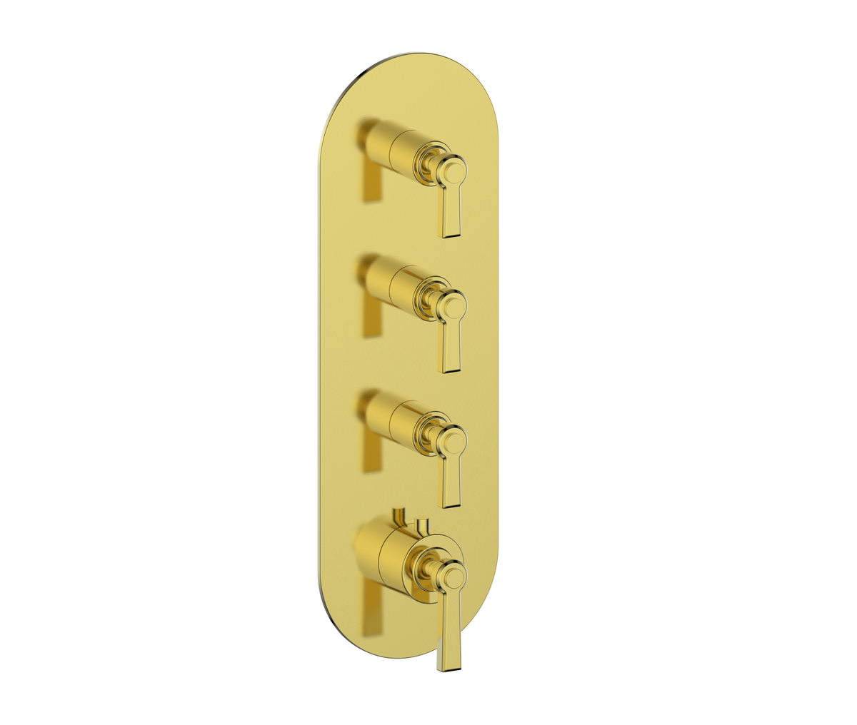 Vogt Zehn Trim for 3/4" High-Flow TH Valve with 3 Stops - Lever Handle (Z1) / Brushed Gold