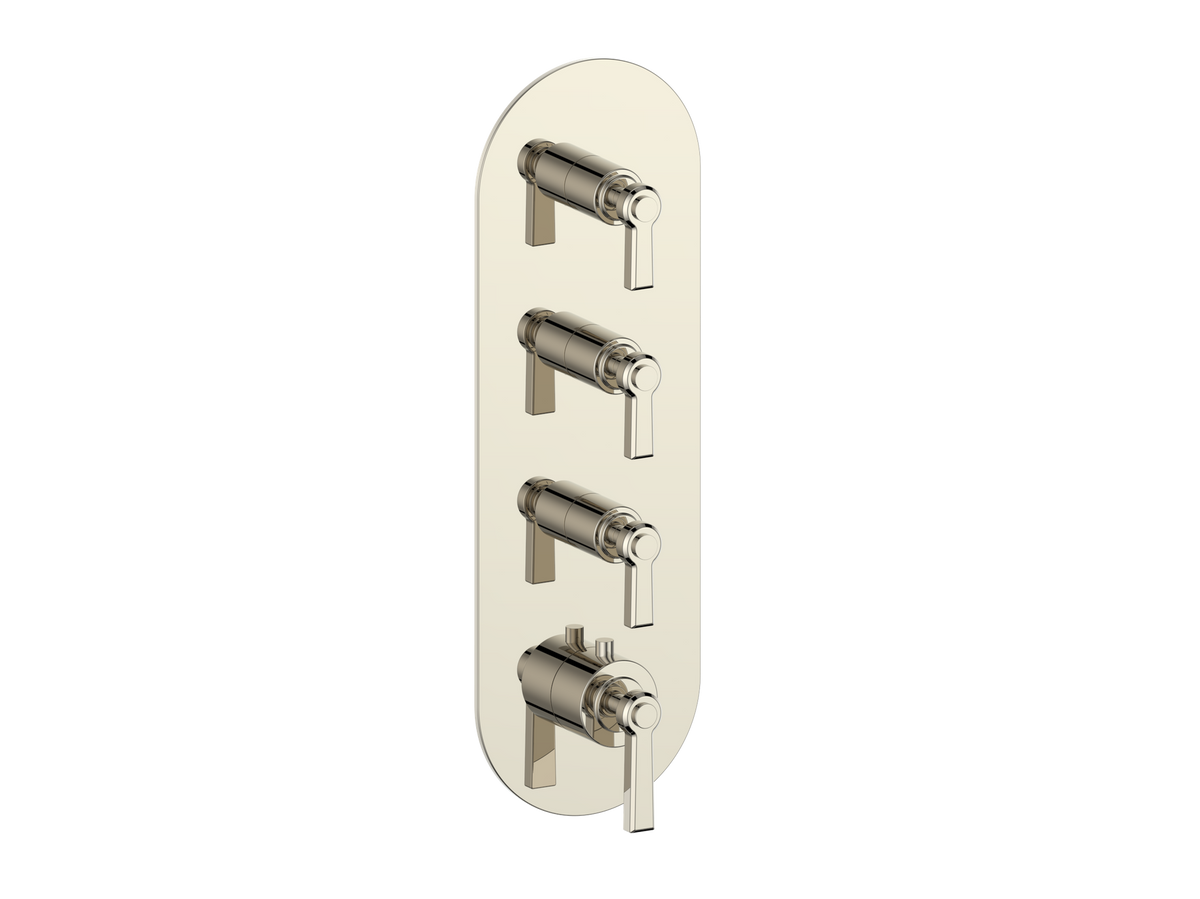 Vogt Zehn Trim for 3/4" High-Flow TH Valve with 3 Stops - Lever Handle (Z1) / Polished Nickel