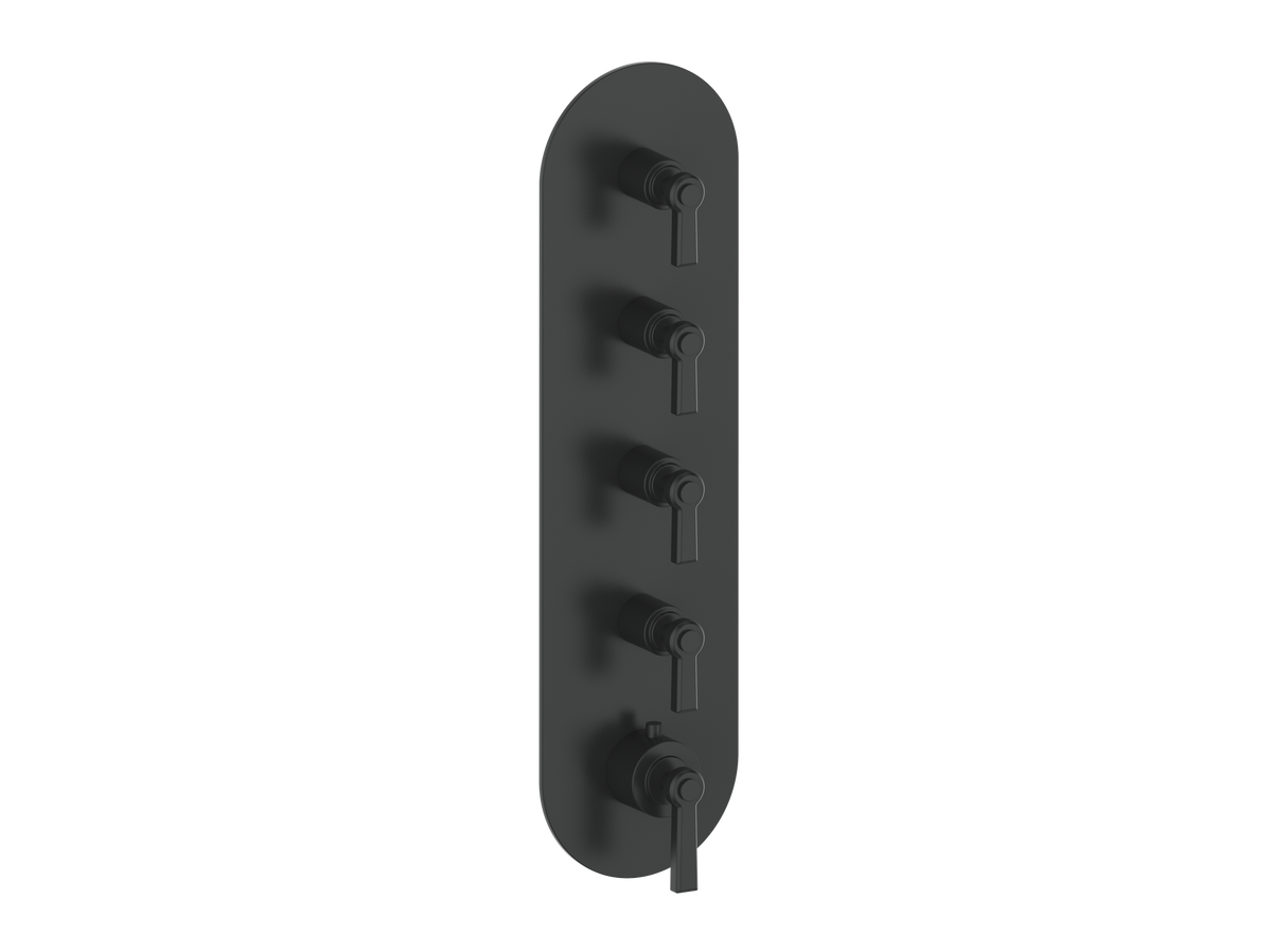 Vogt Zehn Trim for 3/4" High-Flow TH Valve with 4 Stops - Lever Handle (Z1) / Matte Black