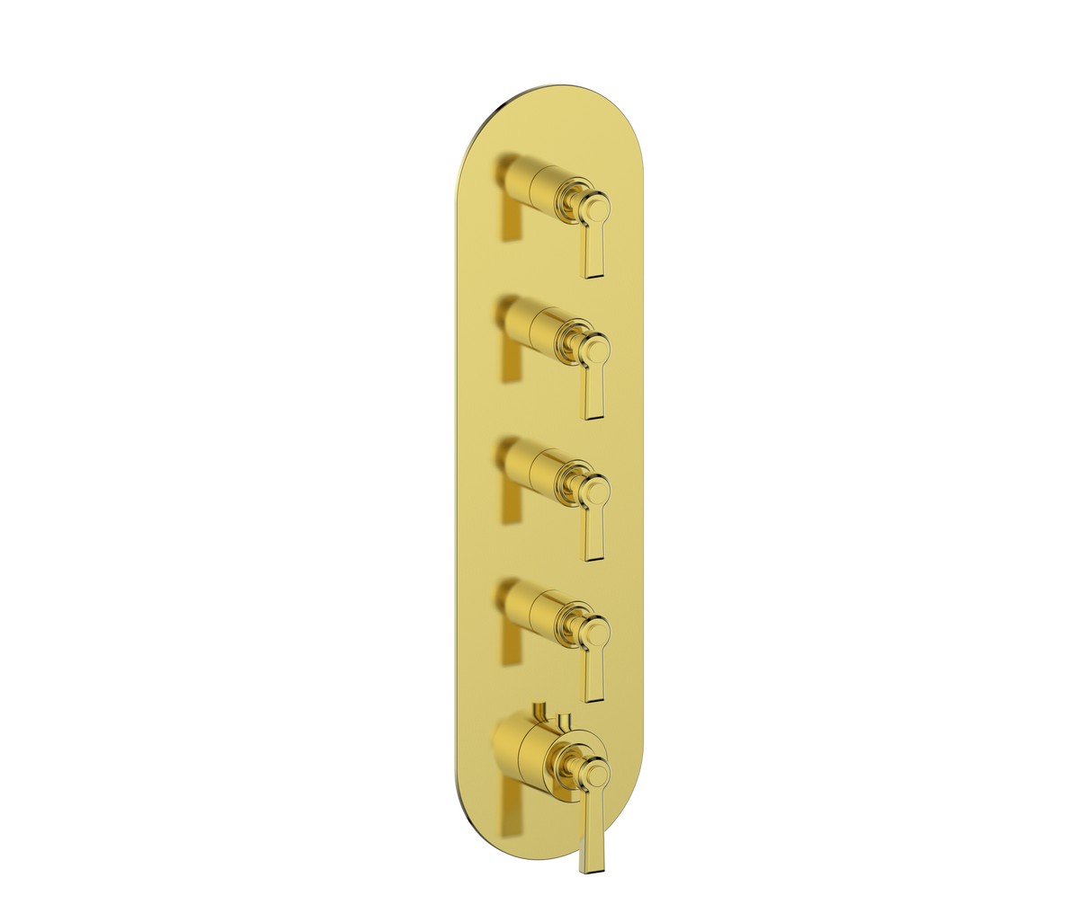 Vogt Zehn Trim for 3/4" High-Flow TH Valve with 4 Stops - Lever Handle (Z1) / Brushed Gold