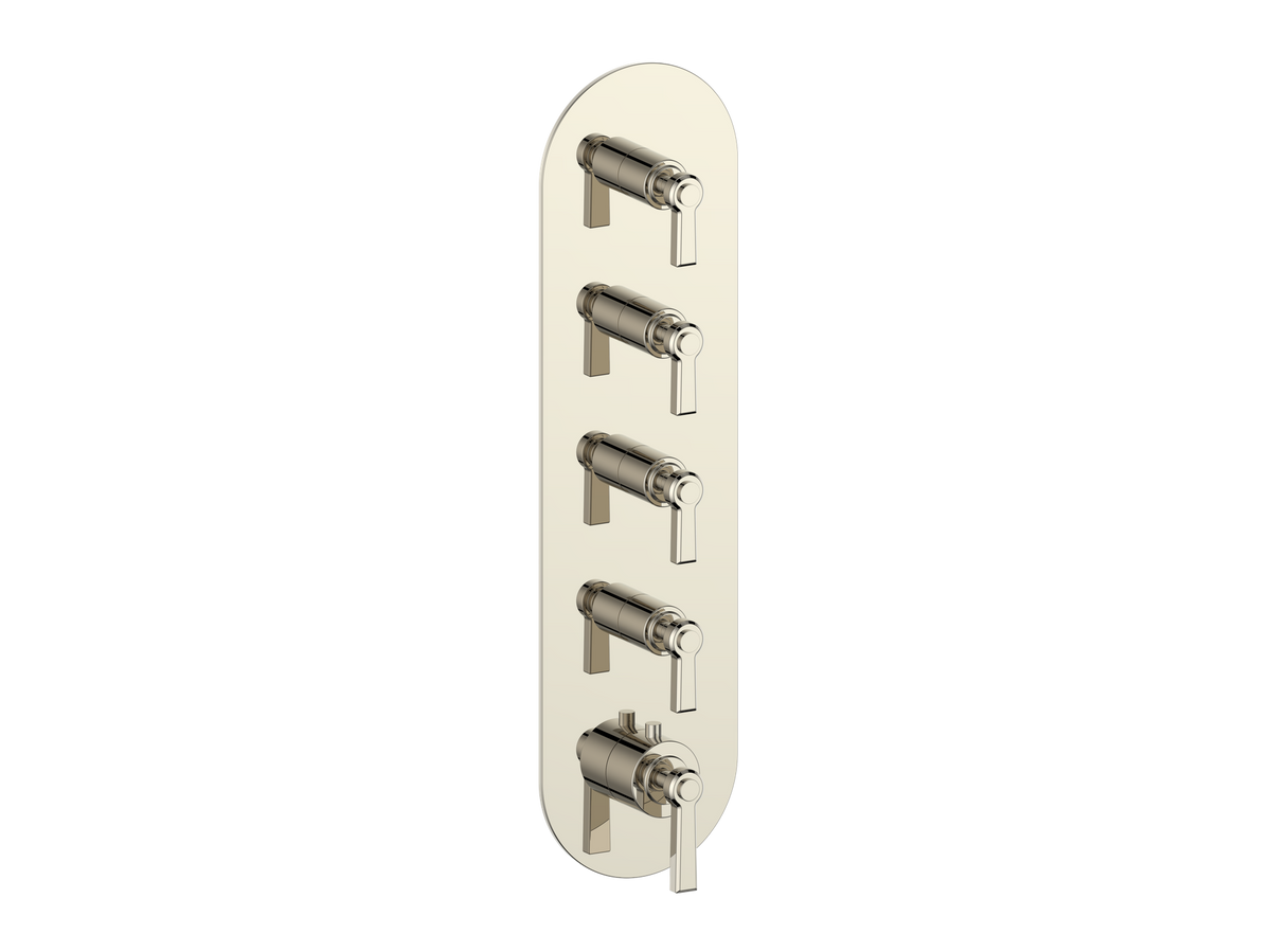 Vogt Zehn Trim for 3/4" High-Flow TH Valve with 4 Stops - Lever Handle (Z1) / Polished Nickel