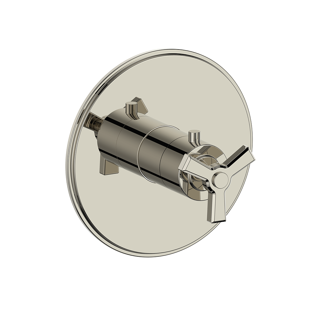 Vogt Zehn Trim for 3/4" TH Valve - 3-Spoke Handle (Z3) / Polished Nickel