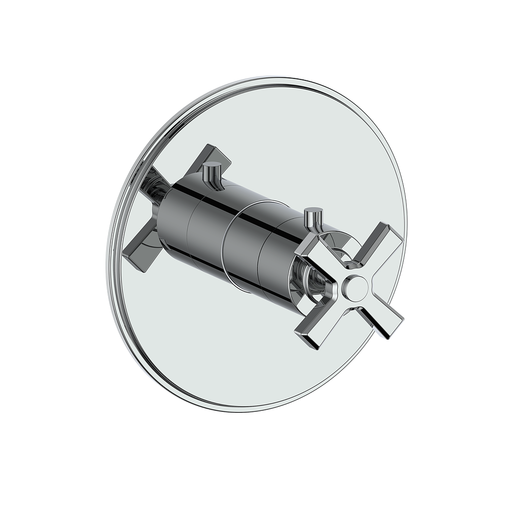 Vogt Zehn Trim for 3/4" TH Valve - 4-Spoke Handle (Z4) / Chrome