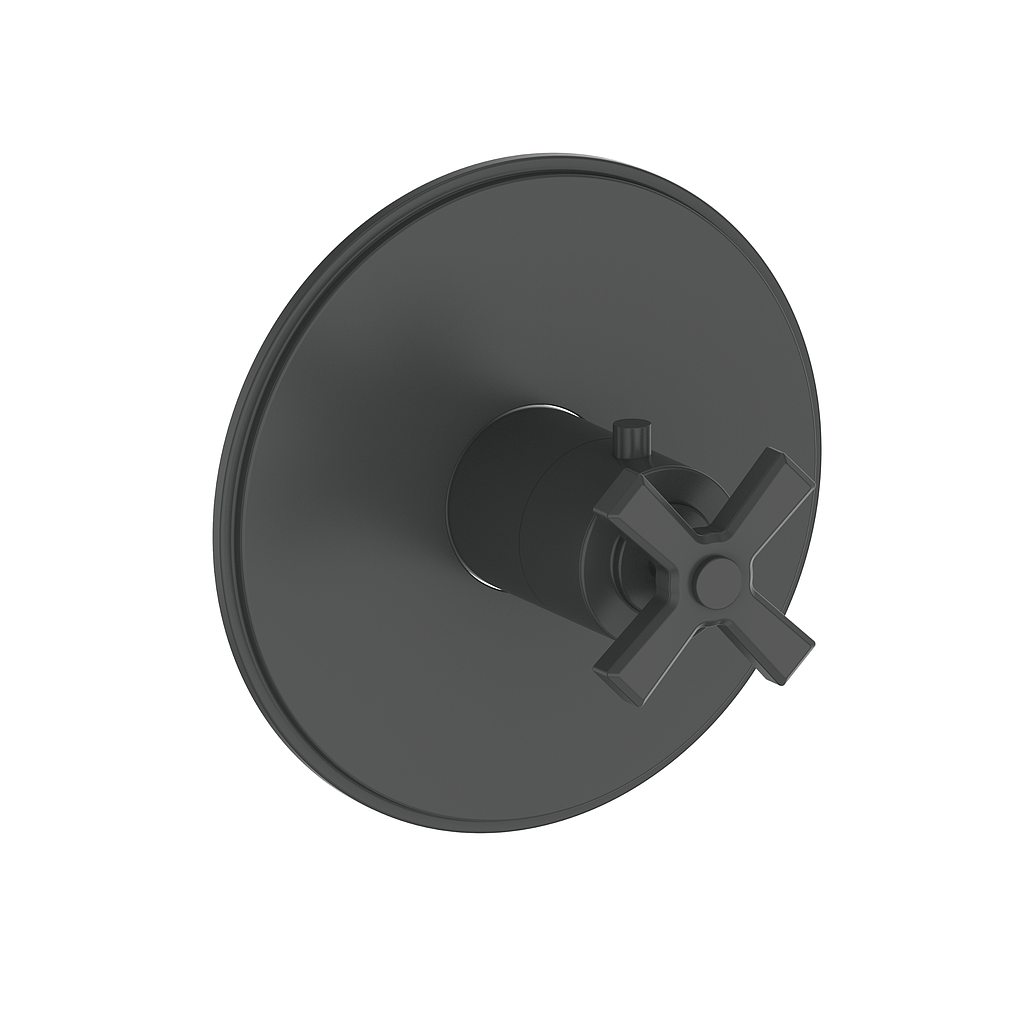Vogt Zehn Trim for 3/4" TH Valve - 4-Spoke Handle (Z4) / Matte Black