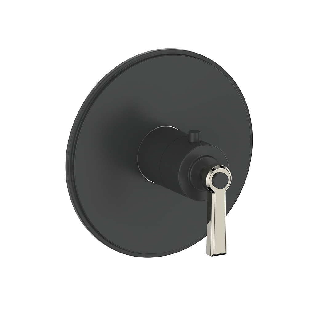 Vogt Zehn Trim for 3/4" TH Valve - Lever Handle (Z1) / Polished Nickel/Matte Black