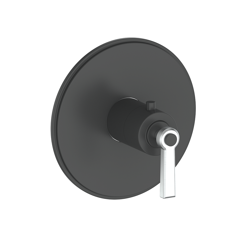 Vogt Zehn Trim for 3/4" TH Valve - Lever Handle (Z1) / Stainless Steel/Matte Black
