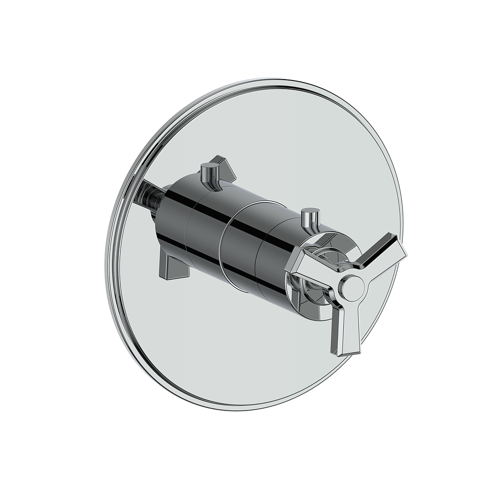 Vogt Zehn Trim for 3/4" TH Valve - 3-Spoke Handle (Z3) / Chrome