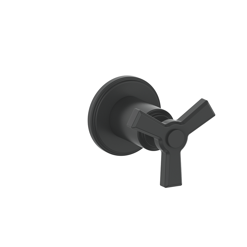 Vogt Zehn Trim for 3/4" Volume Control - 3-Spoke Handle (Z3) / Matte Black