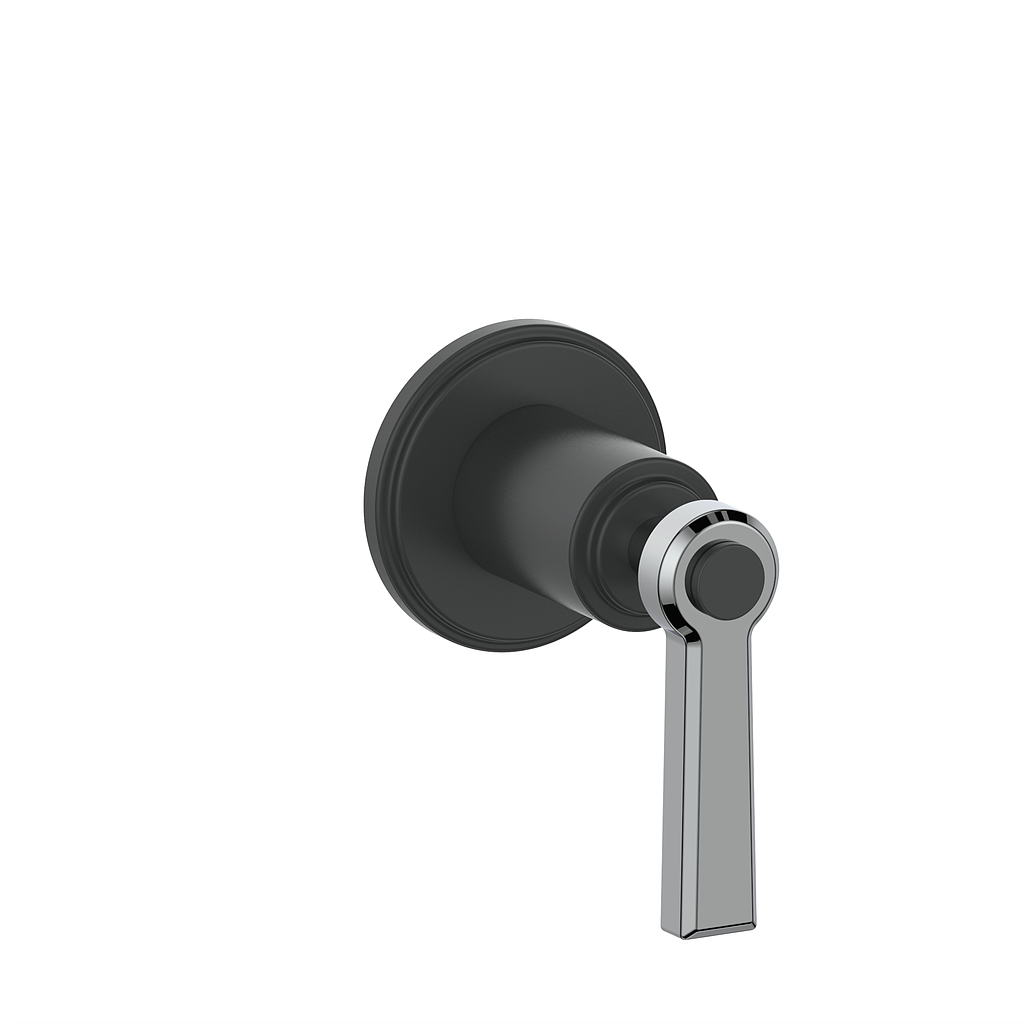 Vogt Zehn Trim for 3/4" Volume Control - Lever Handle (Z1) / Chrome/Matte Black
