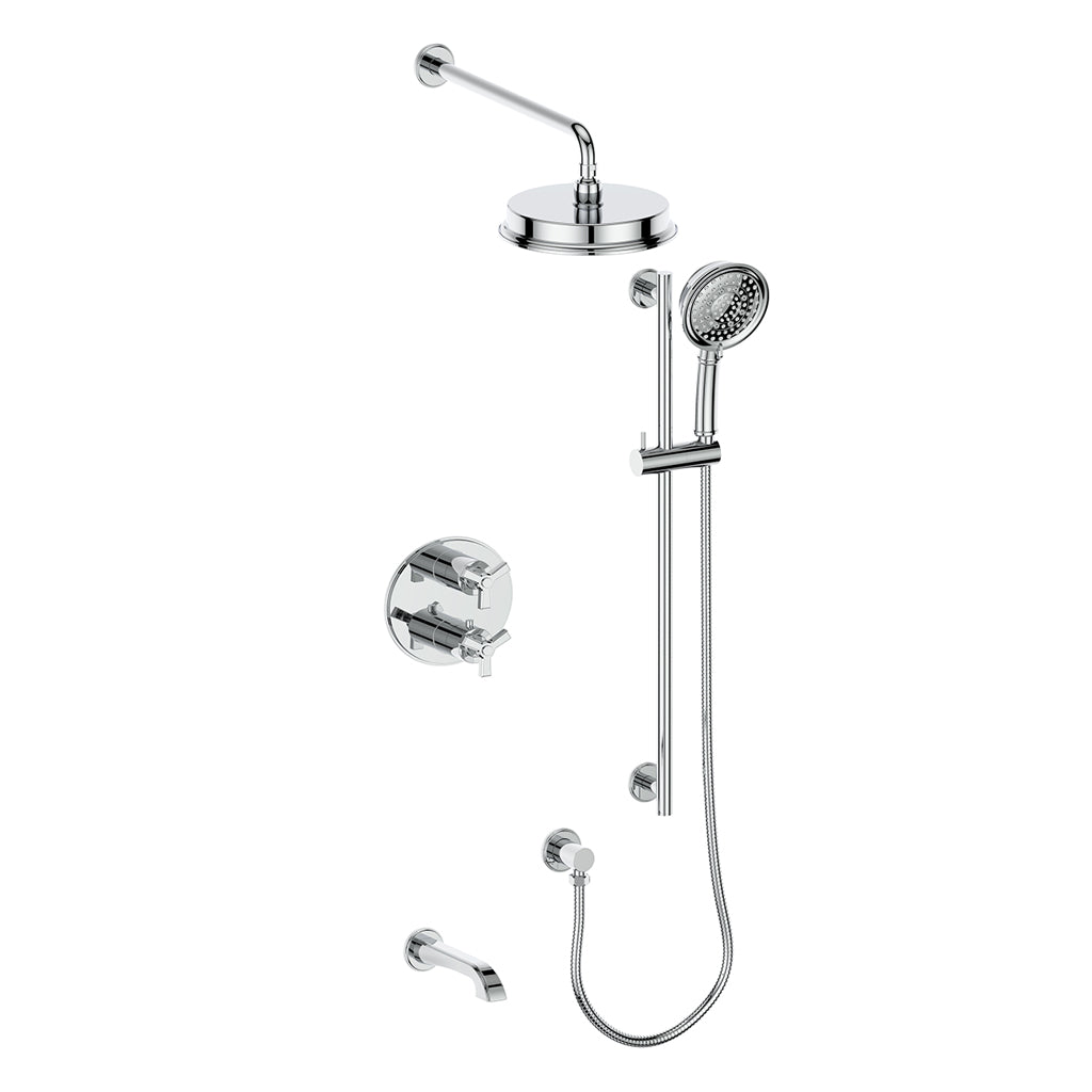 Vogt Zehn Trim for 3-Way TH Shower Kit - 3-Spoke Handle (Z3) / Chrome