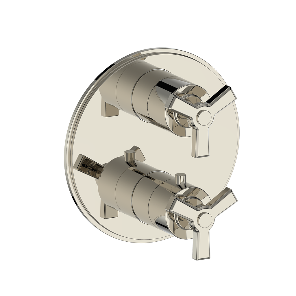 Vogt Zehn Trim for 3-Way TH Valve - 3-Spoke Handle (Z3) / Polished Nickel