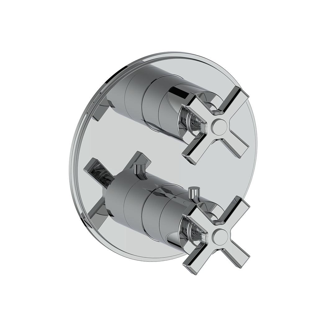 Vogt Zehn Trim for 3-Way TH Valve - 4-Spoke Handle (Z4) / Chrome