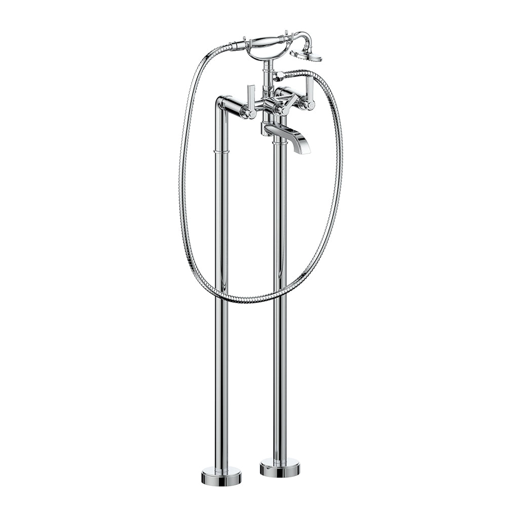 Vogt Zehn Trim for Floor Mount Tub Filler - Lever Handle (Z1) / Chrome
