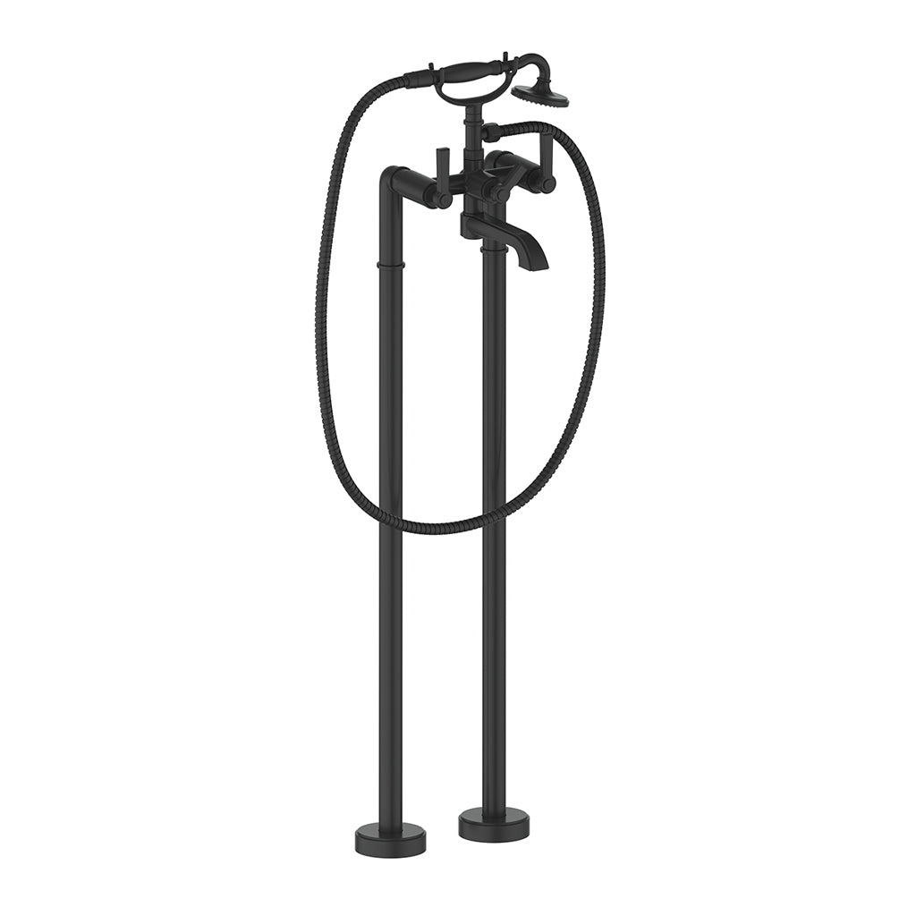 Vogt Zehn Trim for Floor Mount Tub Filler - Lever Handle (Z1) / Matte Black