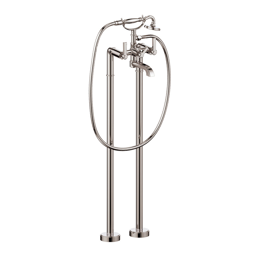 Vogt Zehn Trim for Floor Mount Tub Filler - Lever Handle (Z1) / Polished Nickel