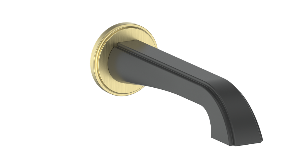 Vogt Zehn Tub Spout - Brushed Gold/Matte Black