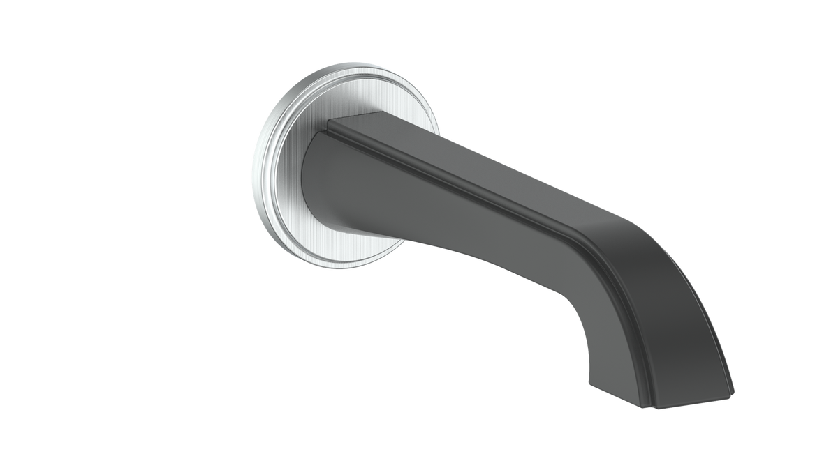 Vogt Zehn Tub Spout - Stainless Steel/Matte Black