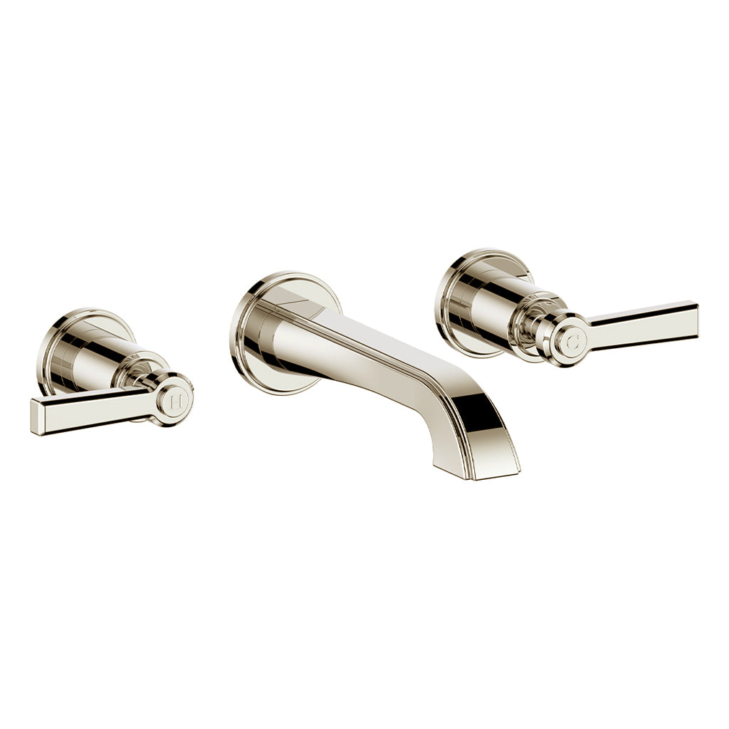 Vogt Zehn Wall Mount Lavatory Faucet - Lever Handle (Z1) / Polished Nickel