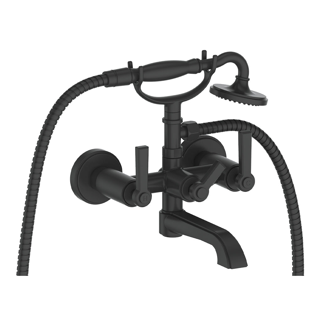 Vogt Zehn Wall Mount Tub Filler - Lever Handle (Z1) / Matte Black