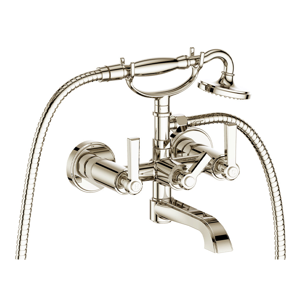 Vogt Zehn Wall Mount Tub Filler - Lever Handle (Z1) / Polished Nickel