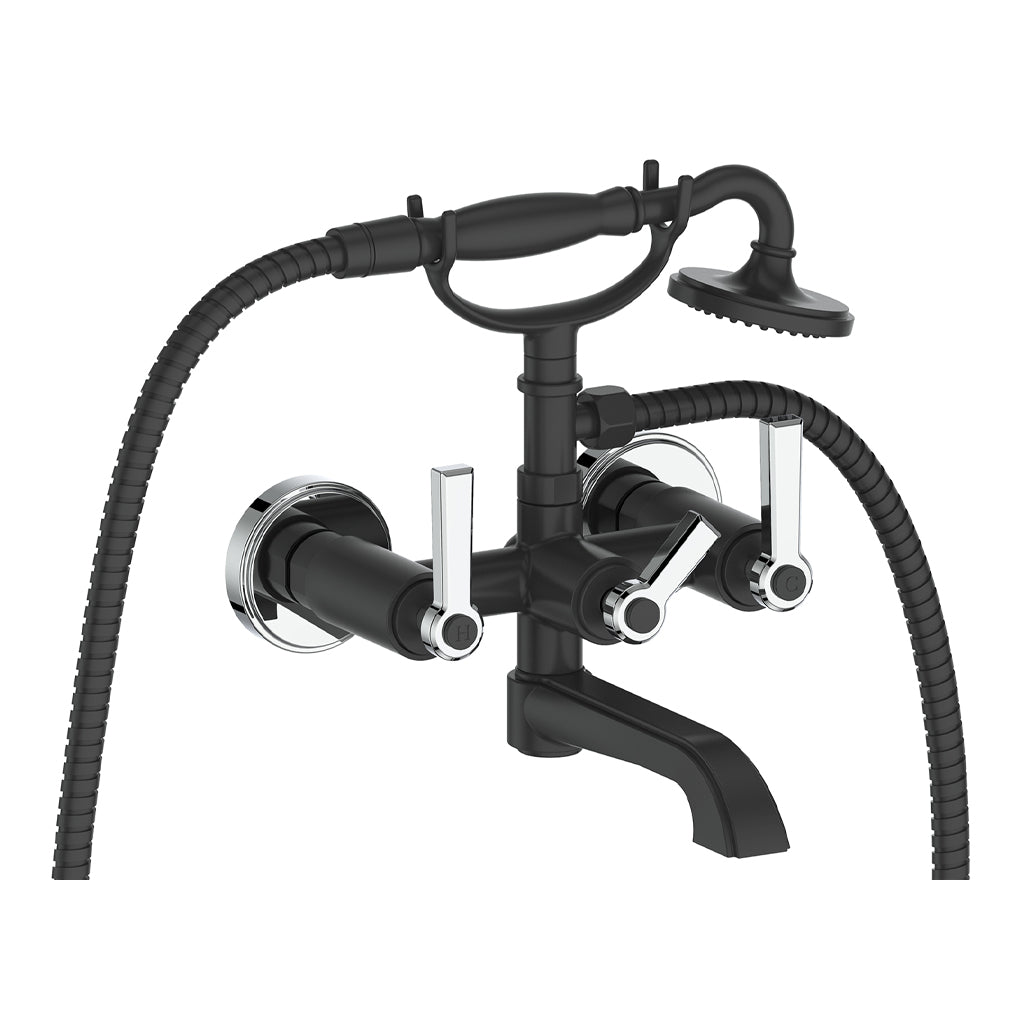 Vogt Zehn Wall Mount Tub Filler - Lever Handle (Z1) / Chrome/Matte Black