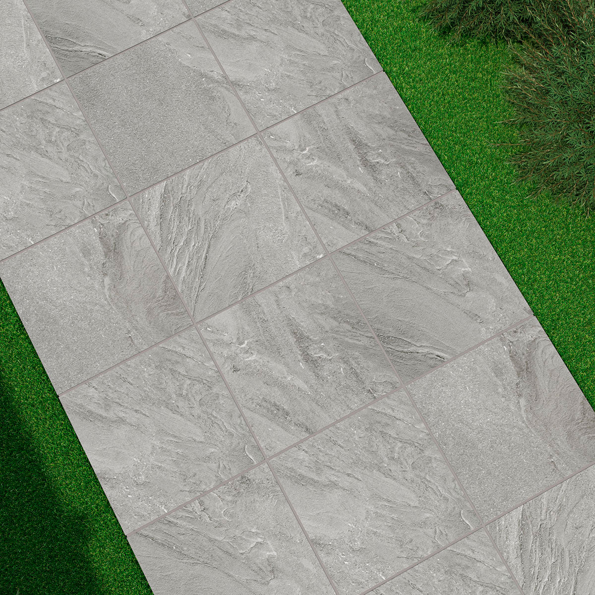 MSI Vortexa Silver 24 x 24 Matte Porcelain paver (LPAVNVORSIL2424-3D) – MSI room scene