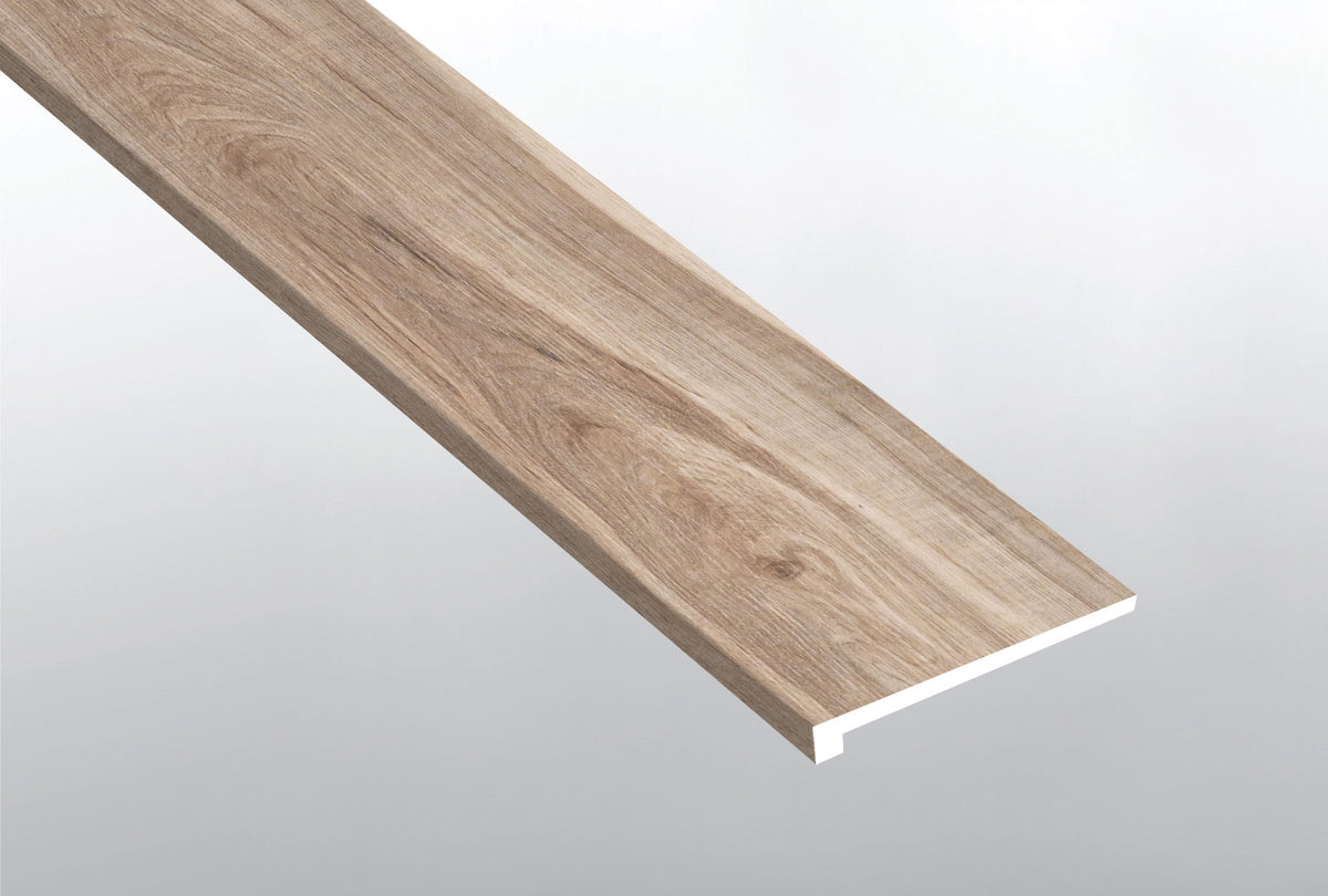 MSI Highcliffe Greige luxury vinyl stair tread eased edge (VTTHIGGRE-ST-EE)