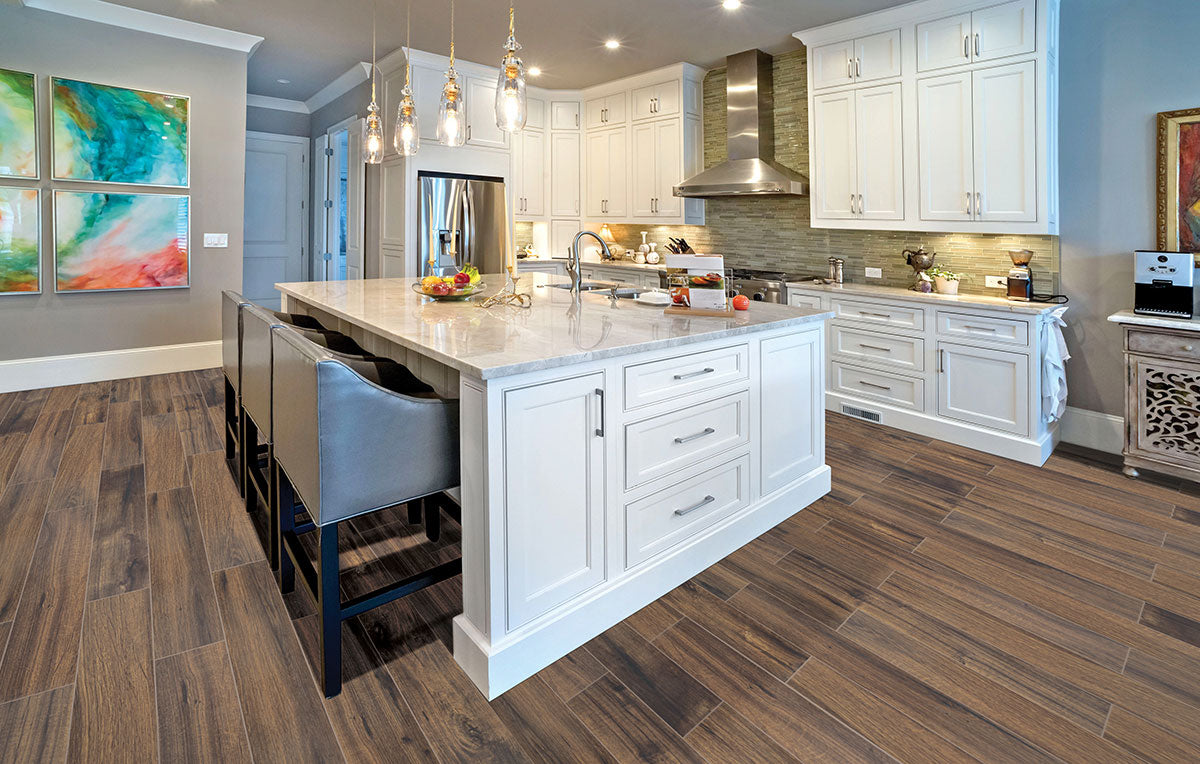 MSI Palmetto Walnut 6 x 36 Matte Porcelain tile (NPALWAL6X36) – MSI room scene