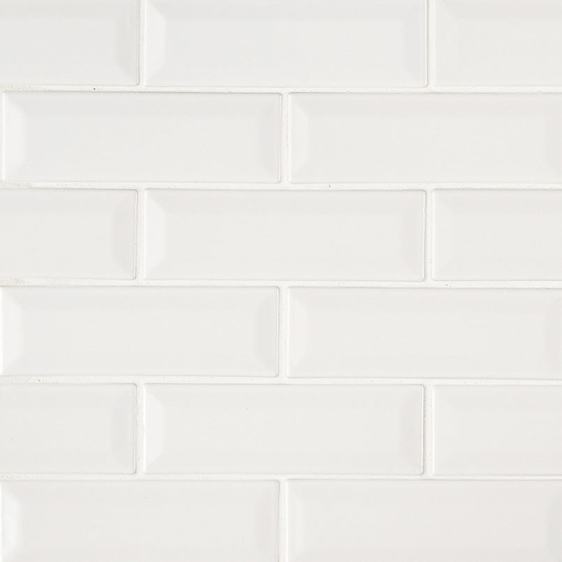 MSI Whisper White 2 x 6 Glossy Ceramic mosaic (SMOT-PT-WW-2X6B) – MSI product image